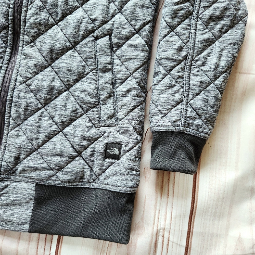 The North Face "Mod Bomber Jacket" Quilted Heather Gray Grey | Women's Size S - Picture 5 of 14
